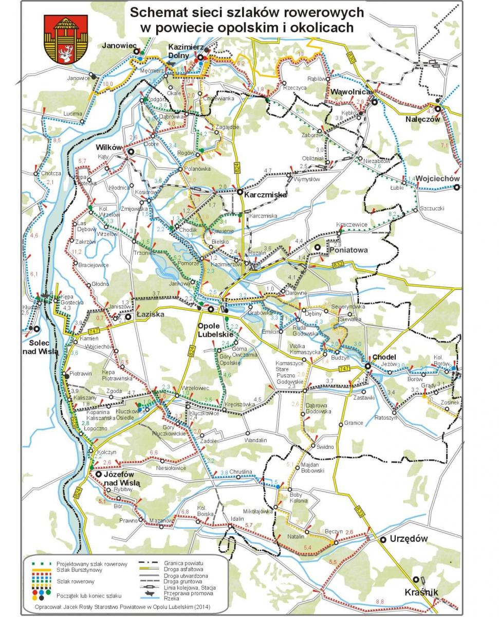 szlaki rowerowe Opole Lubelskie